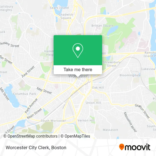 Worcester City Clerk map