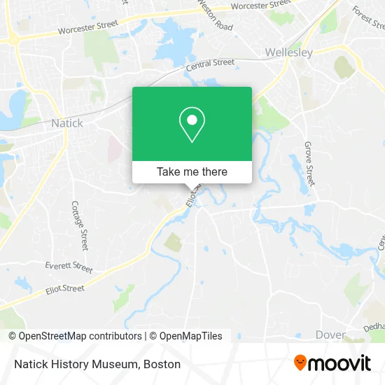 Natick History Museum map