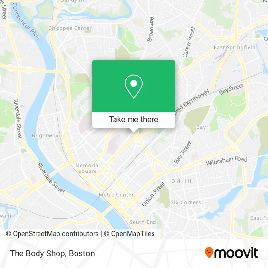 The Body Shop map