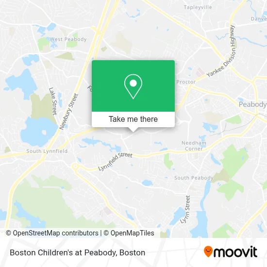 Boston Children's at Peabody map