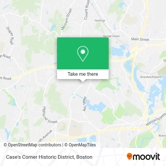 Case's Corner Historic District map