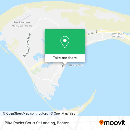 Bike Racks Court St Landing map