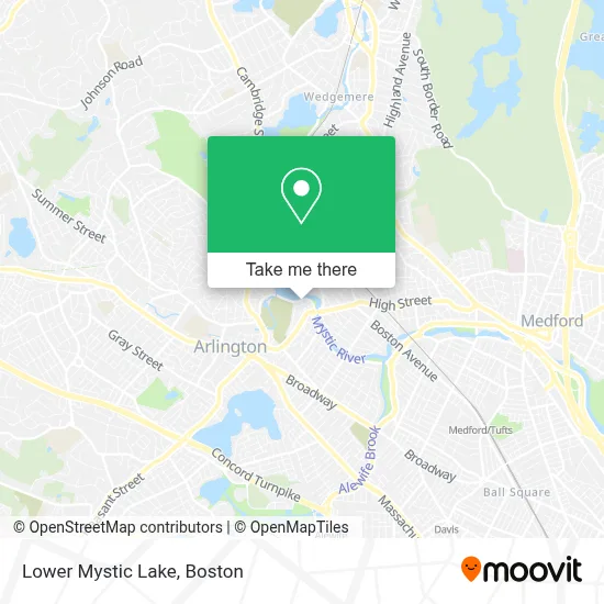 Lower Mystic Lake map