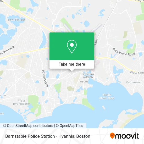 Barnstable Police Station - Hyannis map
