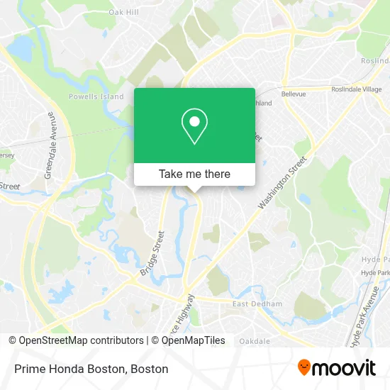 Prime Honda Boston map