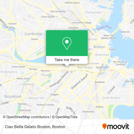 Ciao Bella Gelato Boston map