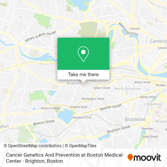 Cancer Genetics And Prevention at Boston Medical Center - Brighton map