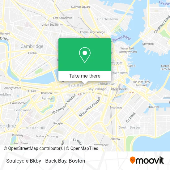 Soulcycle Bkby - Back Bay map