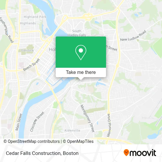 Cedar Falls Construction map