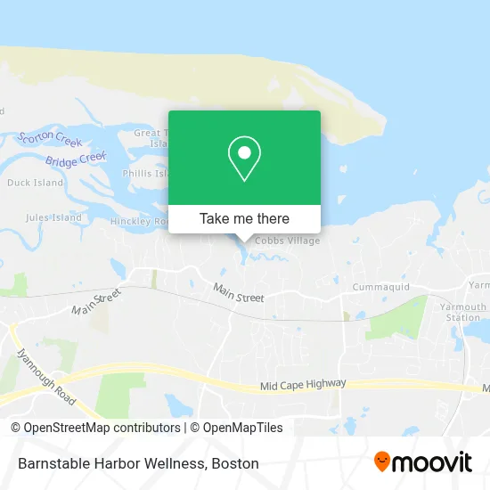 Barnstable Harbor Wellness map
