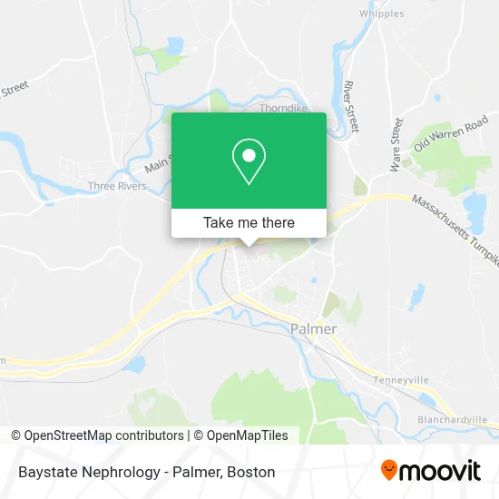 Baystate Nephrology - Palmer map