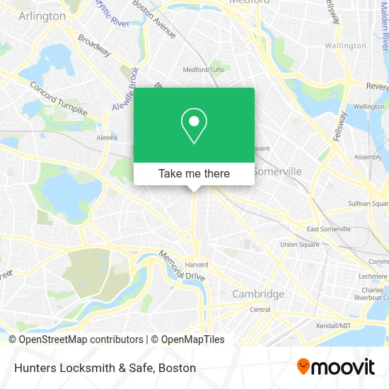 Hunters Locksmith & Safe map