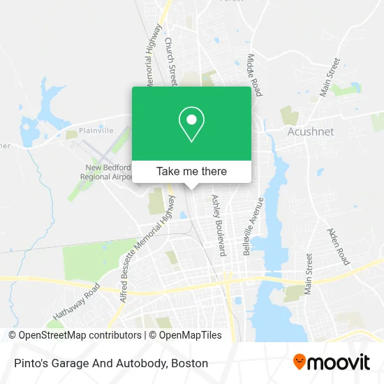 Pinto's Garage And Autobody map