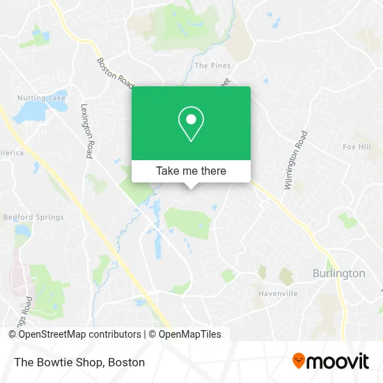 The Bowtie Shop map