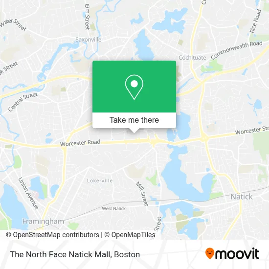 The North Face Natick Mall map
