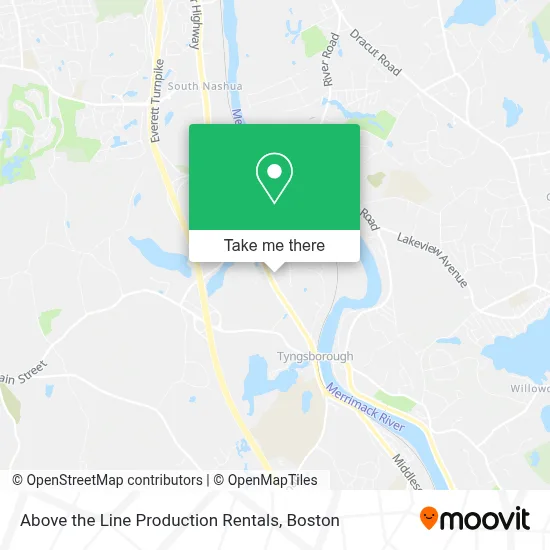 Above the Line Production Rentals map