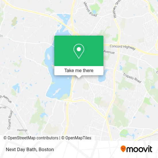 Next Day Bath map
