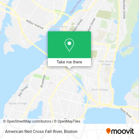 American Red Cross Fall River map