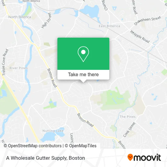 A Wholesale Gutter Supply map
