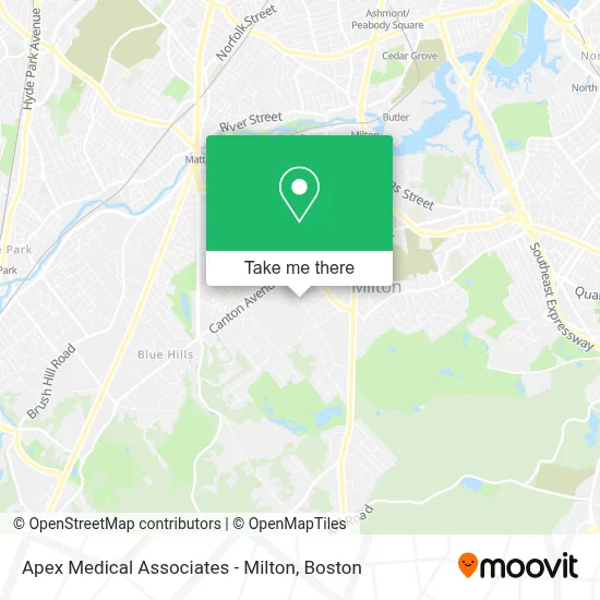 Apex Medical Associates - Milton map
