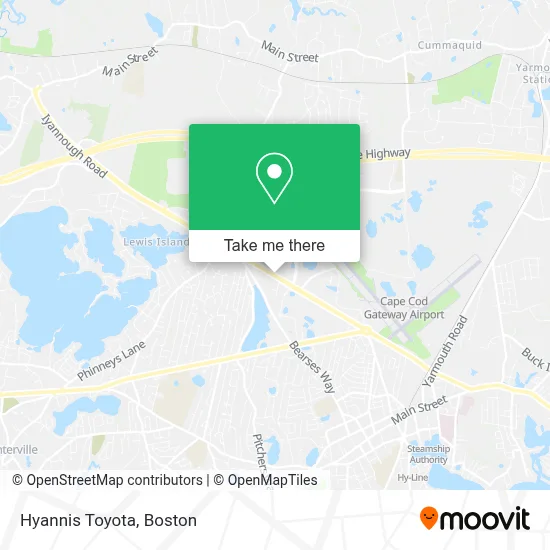 Hyannis Toyota map