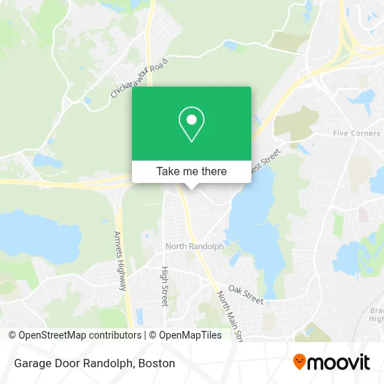 Garage Door Randolph map