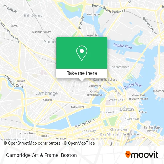 Cambridge Art & Frame map