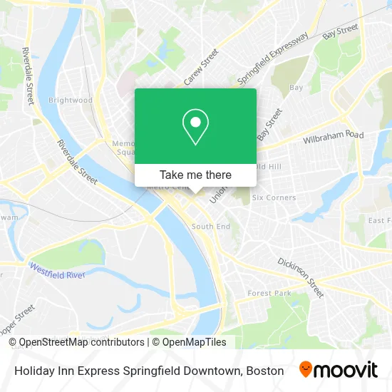 Holiday Inn Express Springfield Downtown map