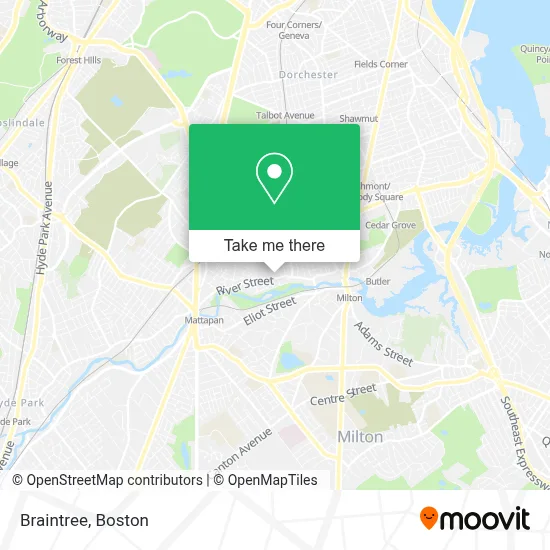Braintree map