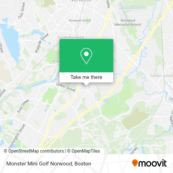 Monster Mini Golf Norwood map