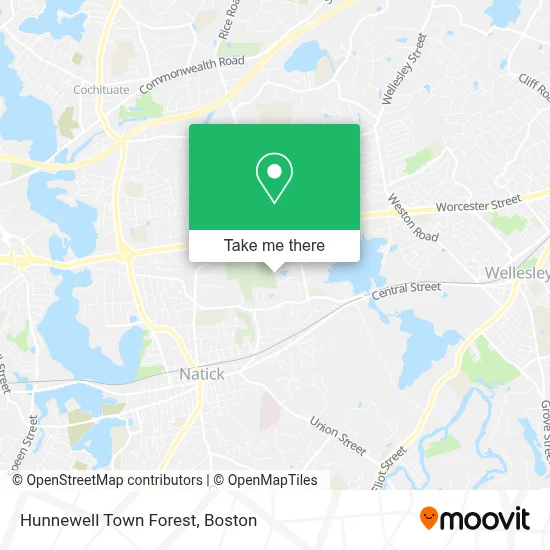 Hunnewell Town Forest map