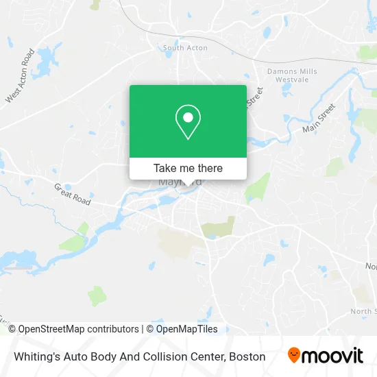 Whiting's Auto Body And Collision Center map