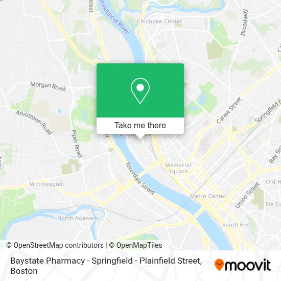 Baystate Pharmacy - Springfield - Plainfield Street map
