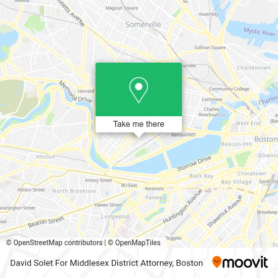 David Solet For Middlesex District Attorney map