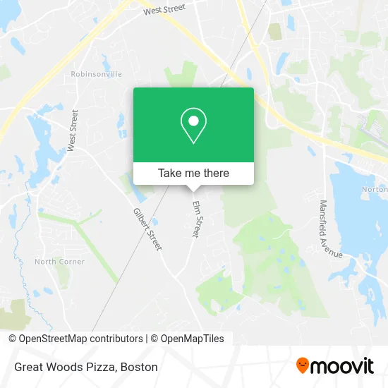 Great Woods Pizza map