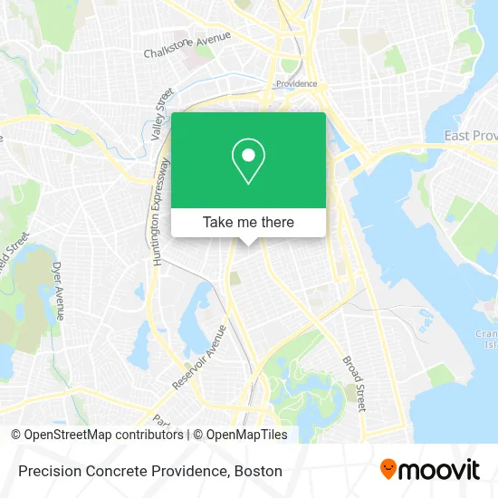 Precision Concrete Providence map