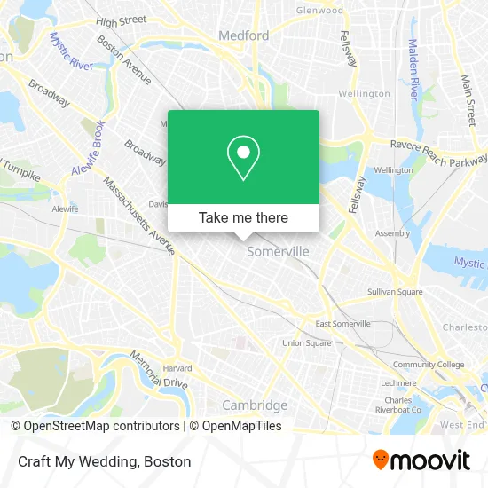 Craft My Wedding map