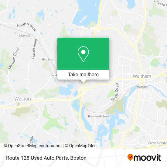 Route 128 Used Auto Parts map