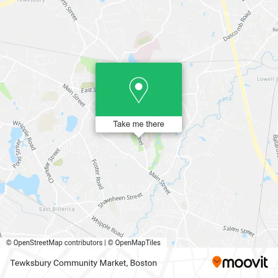 Tewksbury Community Market map