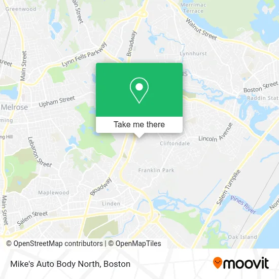 Mike's Auto Body North map