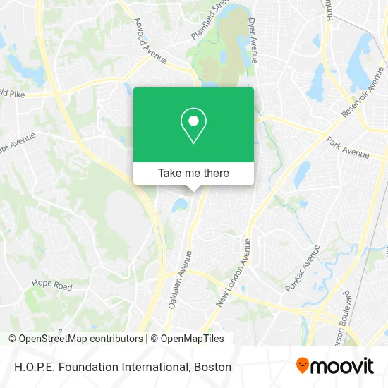 H.O.P.E. Foundation International map