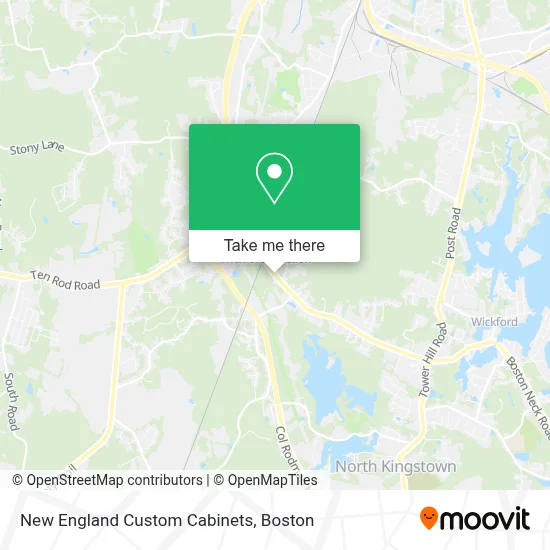 New England Custom Cabinets map