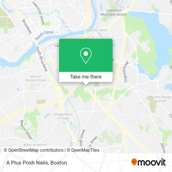 A Plus Posh Nails map