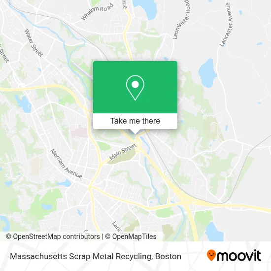Massachusetts Scrap Metal Recycling map