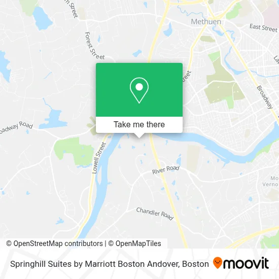 Springhill Suites by Marriott Boston Andover map