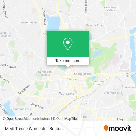 Medi Tresse Worcester map