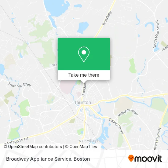 Broadway Appliance Service map