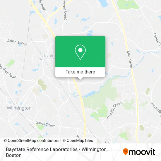 Baystate Reference Laboratories - Wilmington map