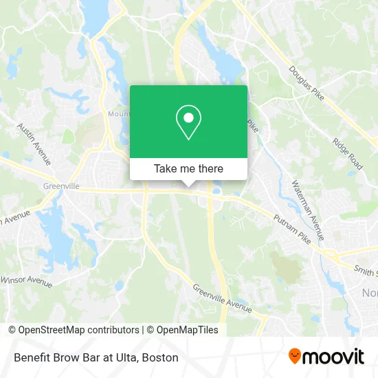 Benefit Brow Bar at Ulta map