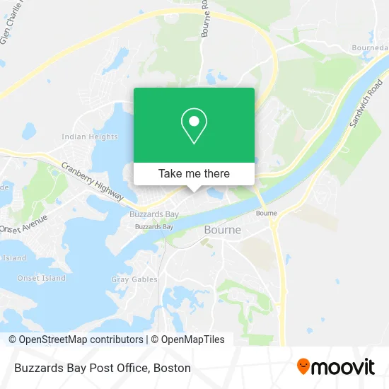 Buzzards Bay Post Office map